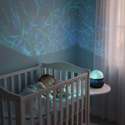 Veilleuse Projecteur Bébé Aurores Boréales – 360° – LED Multicolore – Certification CE - Mum'sbaby