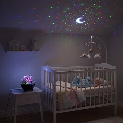 Veilleuse projection lune étoile