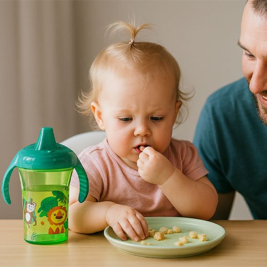 Verre pour bebe vert lion